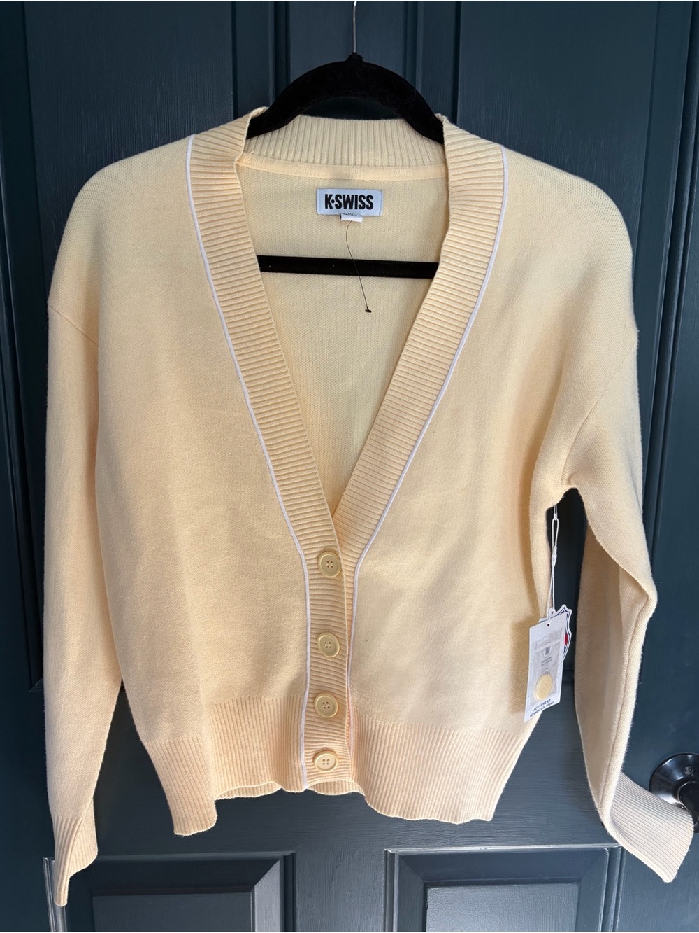Vintage NWT K-Swiss V-Neck Cardigan Small